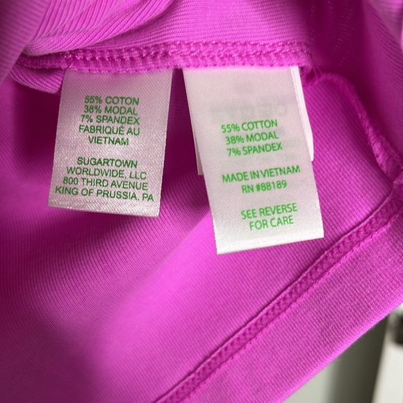 Lilly Pulitzer Reema Short Sleeved Polo Top in color Crocus Petal, size Medium - Picture 8 of 13